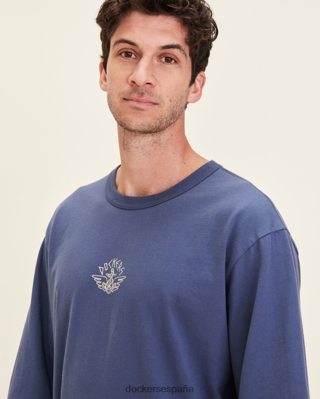 dandois relaed camiseta 3/4 hombres Dockers índigo vintage - azul ropa 8F0406306
