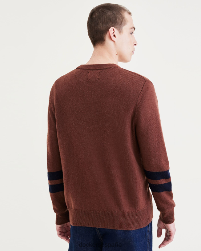 cárdigan de lana: edición premium hombres Dockers tronco de pino campus colocado - marrón ropa 8F0406789