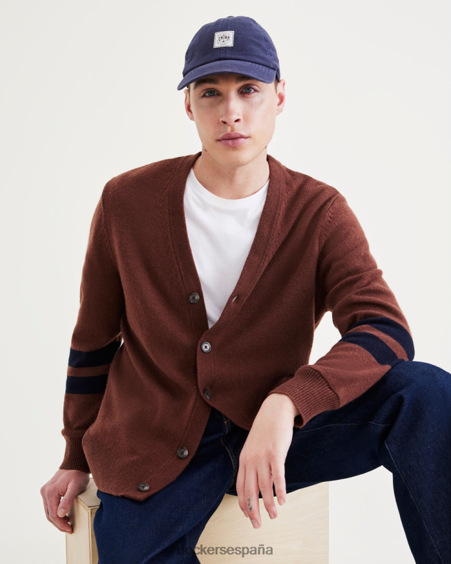 cárdigan de lana: edición premium hombres Dockers tronco de pino campus colocado - marrón ropa 8F0406789