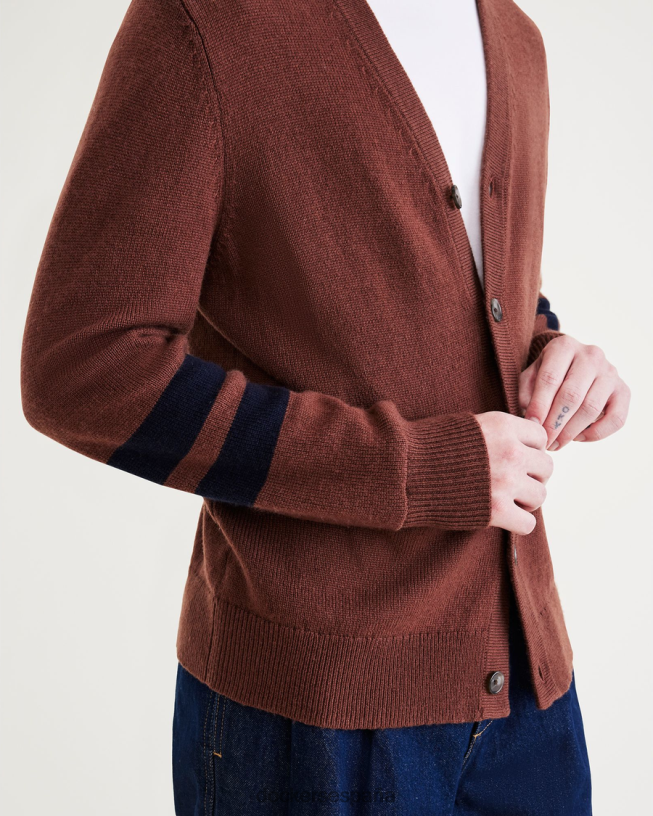 cárdigan de lana: edición premium hombres Dockers tronco de pino campus colocado - marrón ropa 8F0406789