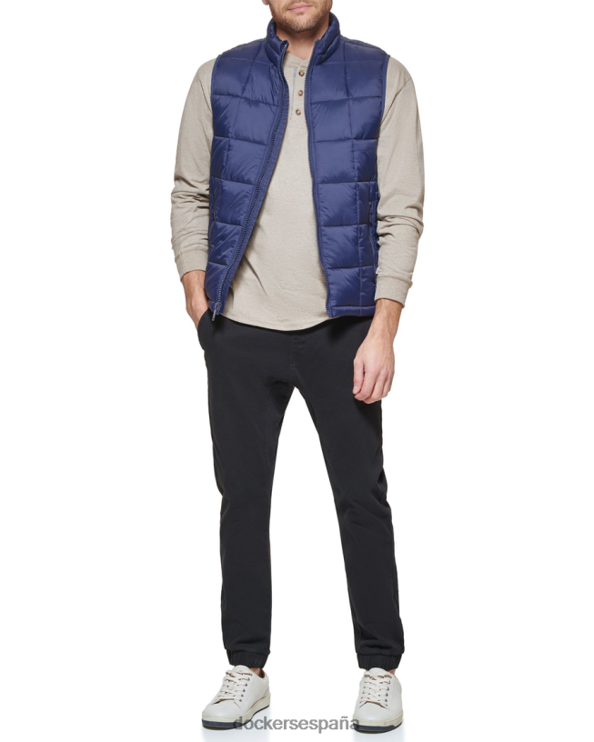 Chaleco acolchado tipo box quilt, corte estándar hombres Dockers Azul marino ropa 8F0406839