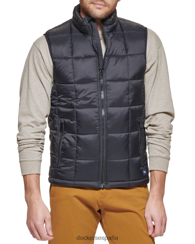 Chaleco acolchado tipo box quilt, corte estándar hombres Dockers negro ropa 8F0406838