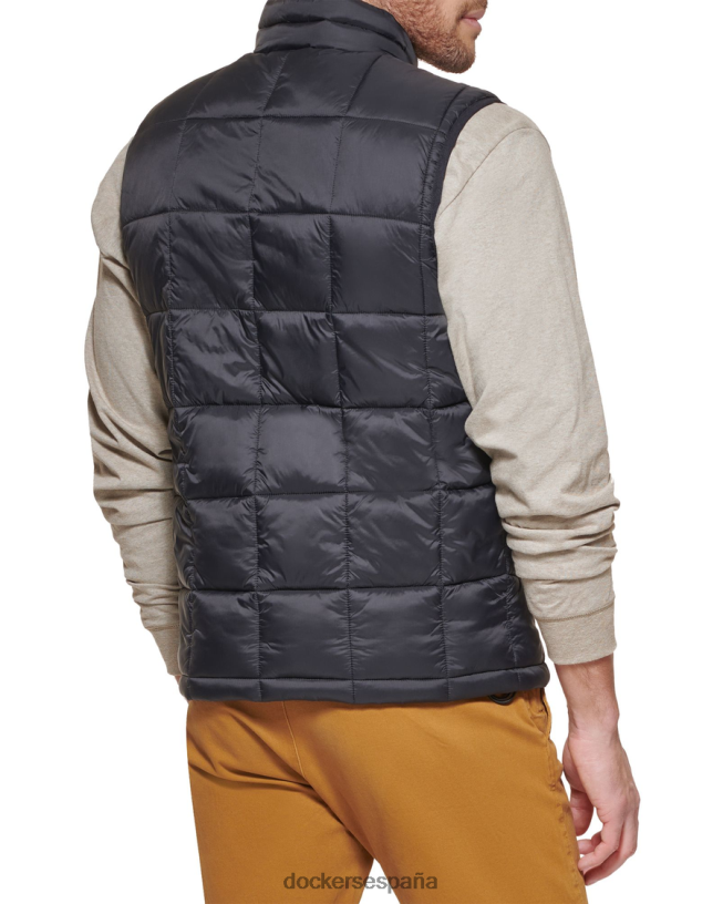 Chaleco acolchado tipo box quilt, corte estándar hombres Dockers negro ropa 8F0406838