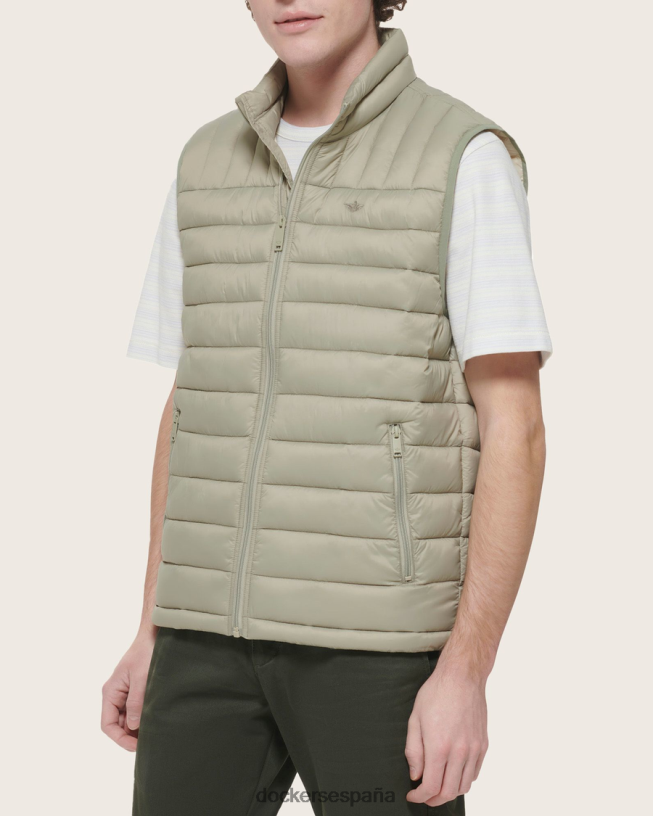 chaleco acolchado plegable hombres Dockers verde ropa 8F0406432