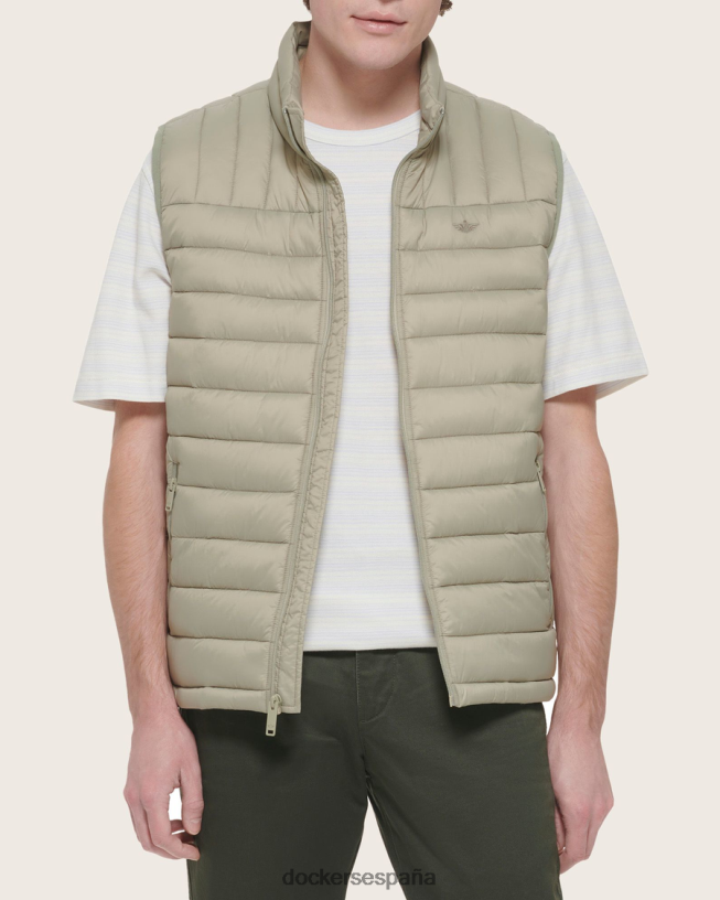 chaleco acolchado plegable hombres Dockers verde ropa 8F0406432