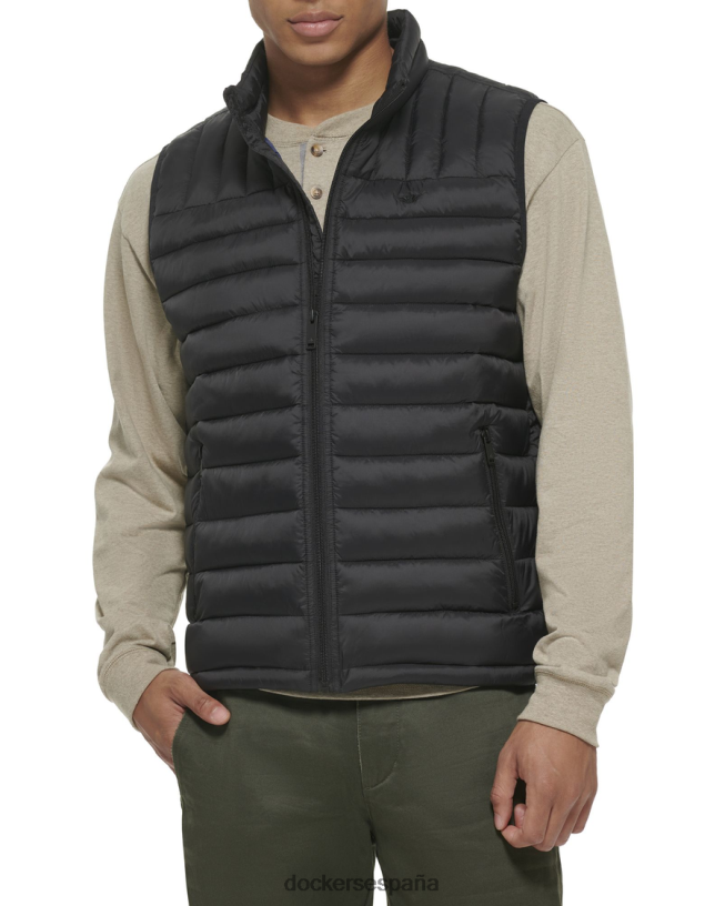 chaleco plegable de nailon ligero hombres Dockers negro ropa 8F0406385