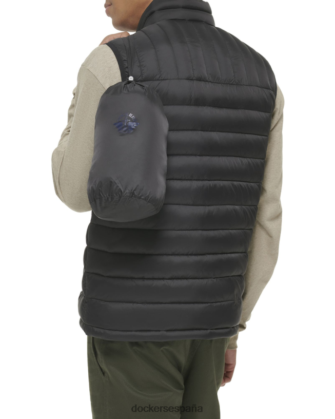chaleco plegable de nailon ligero hombres Dockers negro ropa 8F0406385