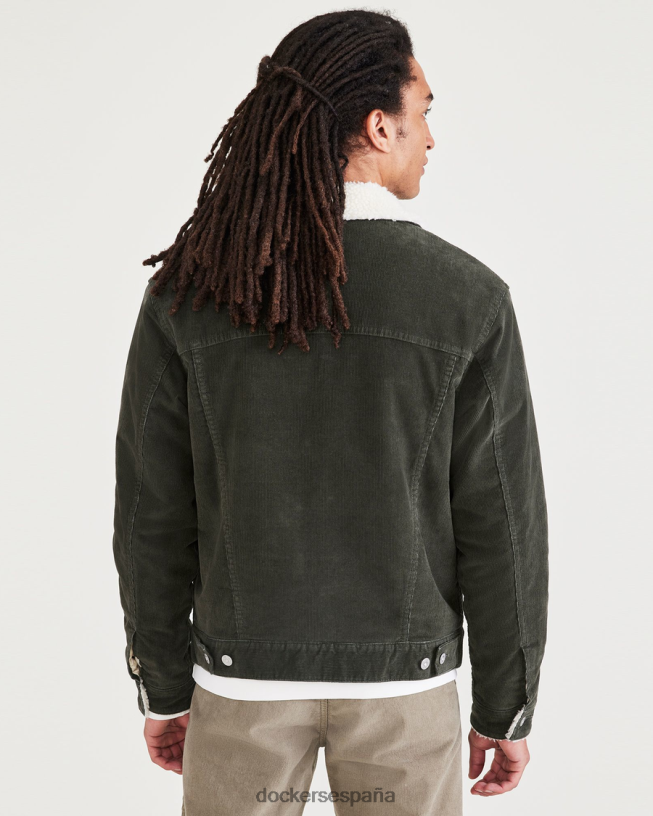 Chaqueta trucker sherpa original, corte regular. hombres Dockers noche del bosque - verde ropa 8F0406615