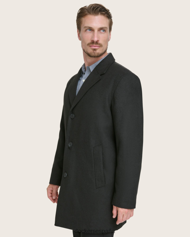 abrigo de lana hombres Dockers negro ropa 8F0406427