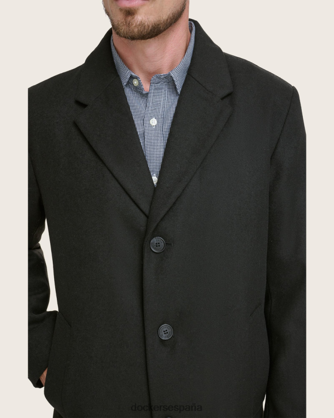 abrigo de lana hombres Dockers negro ropa 8F0406427