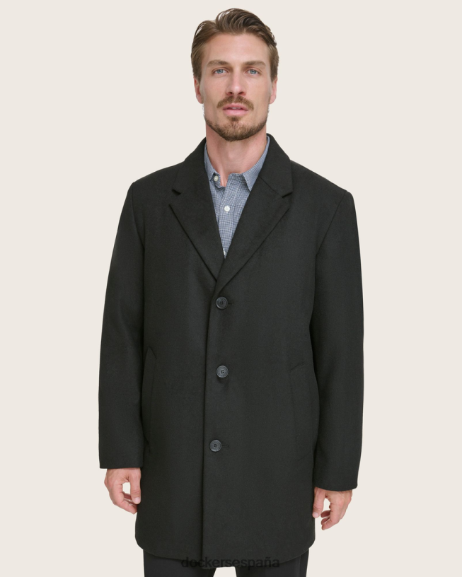 abrigo de lana hombres Dockers negro ropa 8F0406427