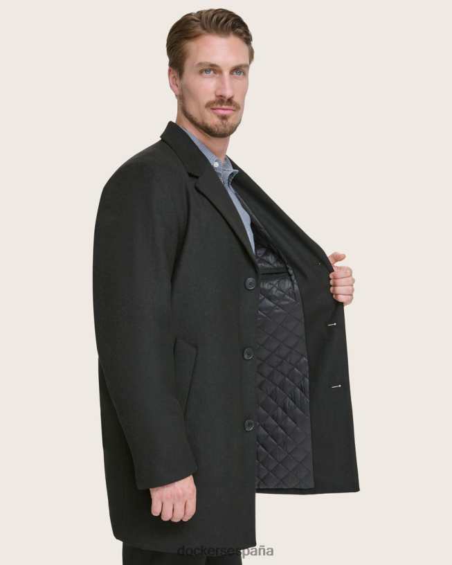 abrigo de lana hombres Dockers negro ropa 8F0406427