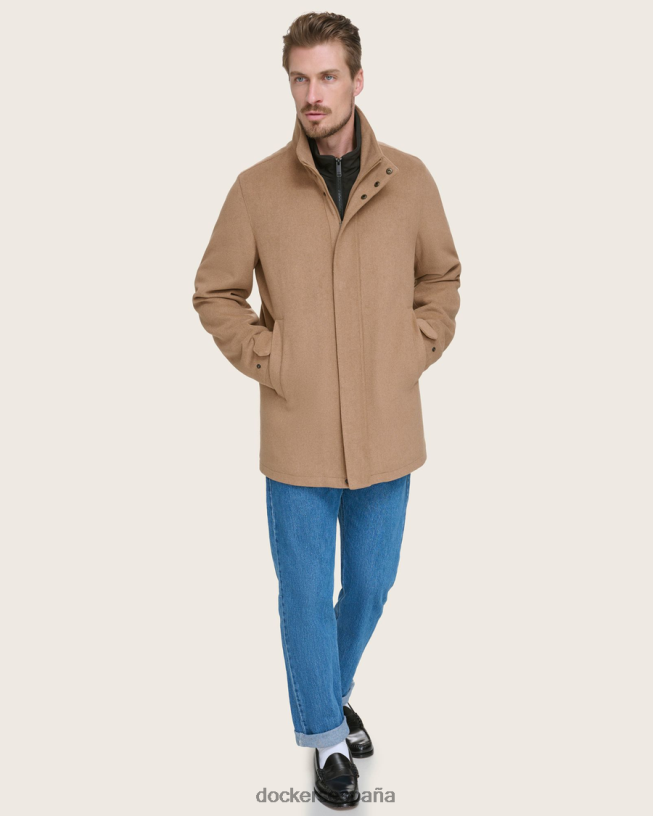 abrigo de lana para caminar con babero hombres Dockers broncearse ropa 8F0406399