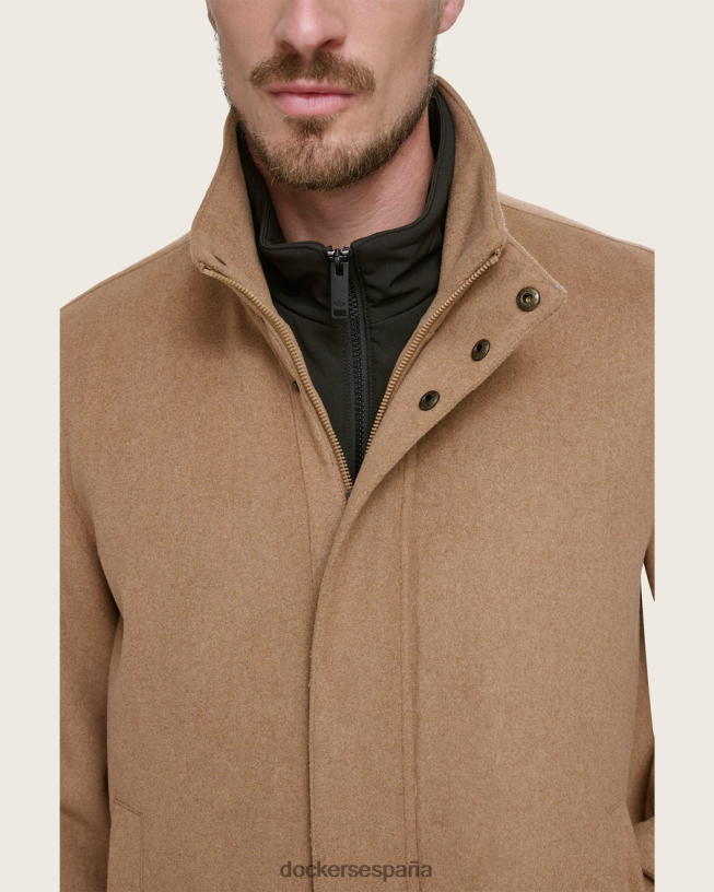 abrigo de lana para caminar con babero hombres Dockers broncearse ropa 8F0406399