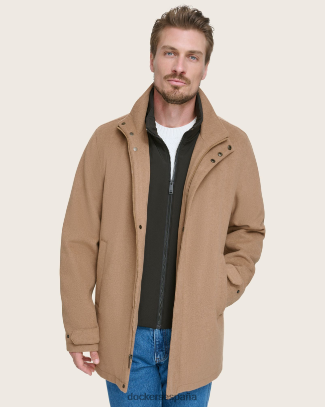 abrigo de lana para caminar con babero hombres Dockers broncearse ropa 8F0406399
