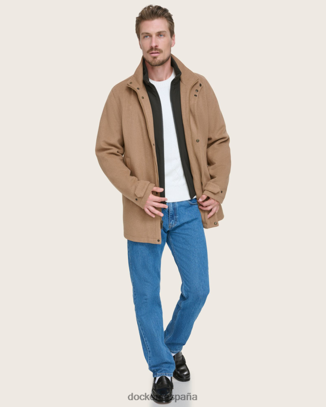 abrigo de lana para caminar con babero hombres Dockers broncearse ropa 8F0406399