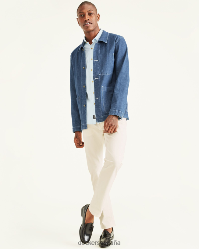 abrigo de trabajo, corte estándar hombres Dockers lavado claro - azul ropa 8F0406786