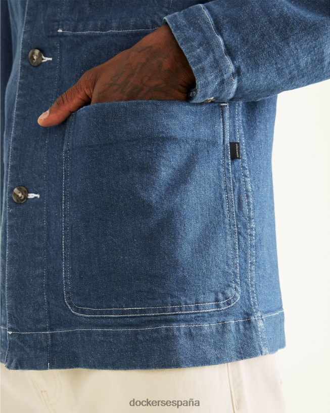 abrigo de trabajo, corte estándar hombres Dockers lavado claro - azul ropa 8F0406786
