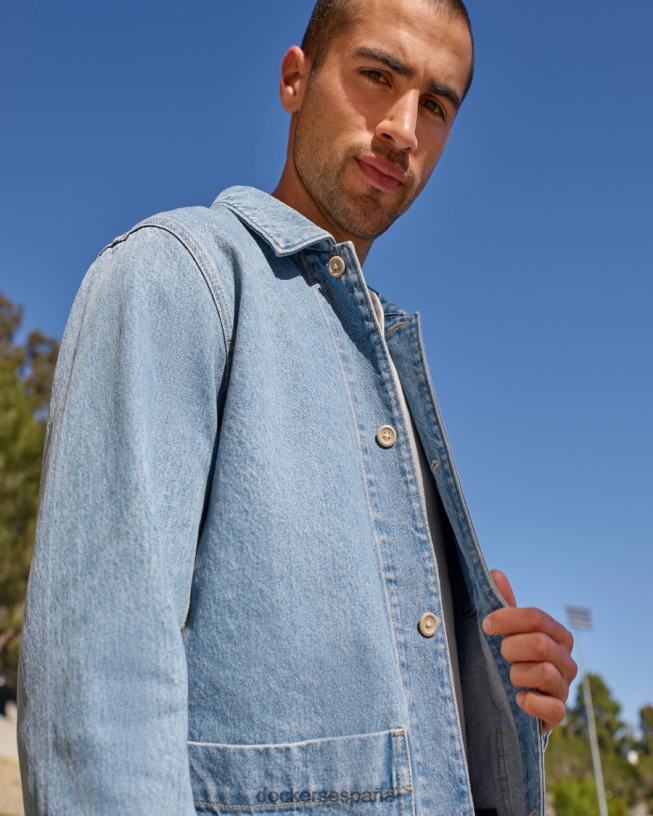 abrigo de trabajo, corte estándar hombres Dockers lavado claro - azul ropa 8F0406786