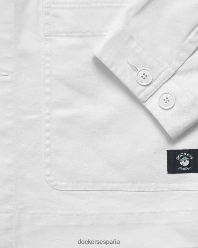 abrigo de trabajo malbon, ajuste regular hombres Dockers blanco brillante ropa 8F0406330