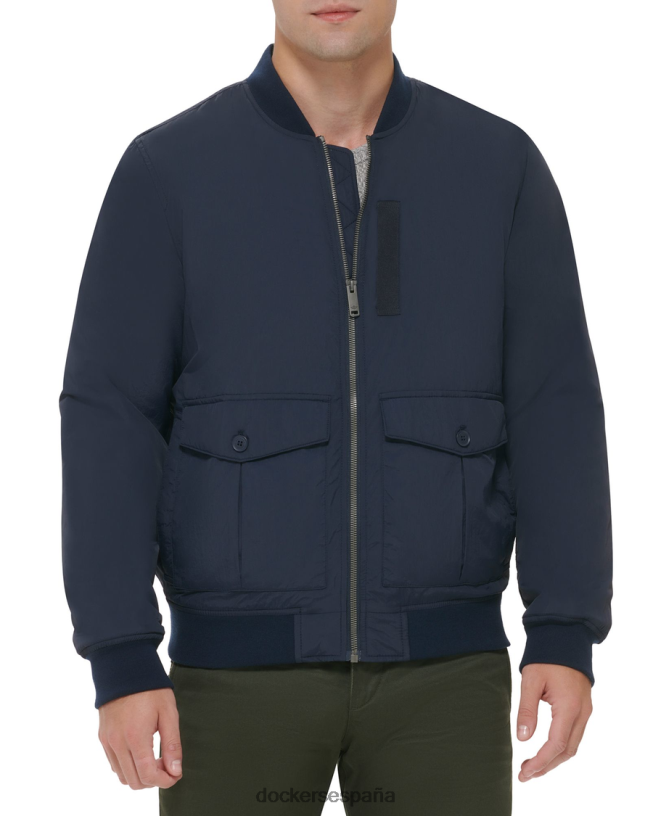 bomber de nailon reciclado de tacto seco hombres Dockers Azul marino ropa 8F0406610
