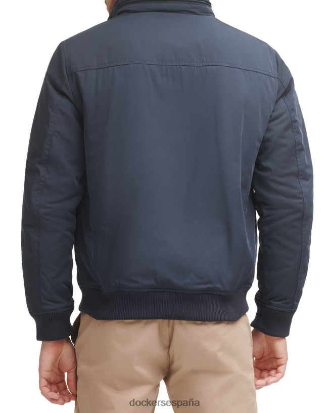 chamarra bomber militar de sarga de poliéster con 2 bolsillos hombres Dockers Azul marino ropa 8F0406800