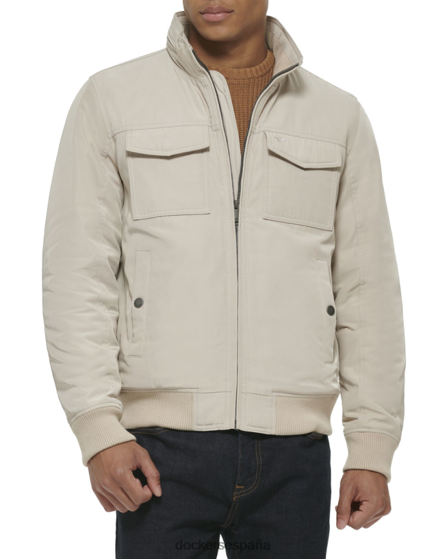 chamarra bomber militar de sarga de poliéster con 2 bolsillos hombres Dockers nube - bronceado ropa 8F0406805