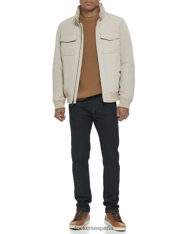chamarra bomber militar de sarga de poliéster con 2 bolsillos hombres Dockers nube - bronceado ropa 8F0406805