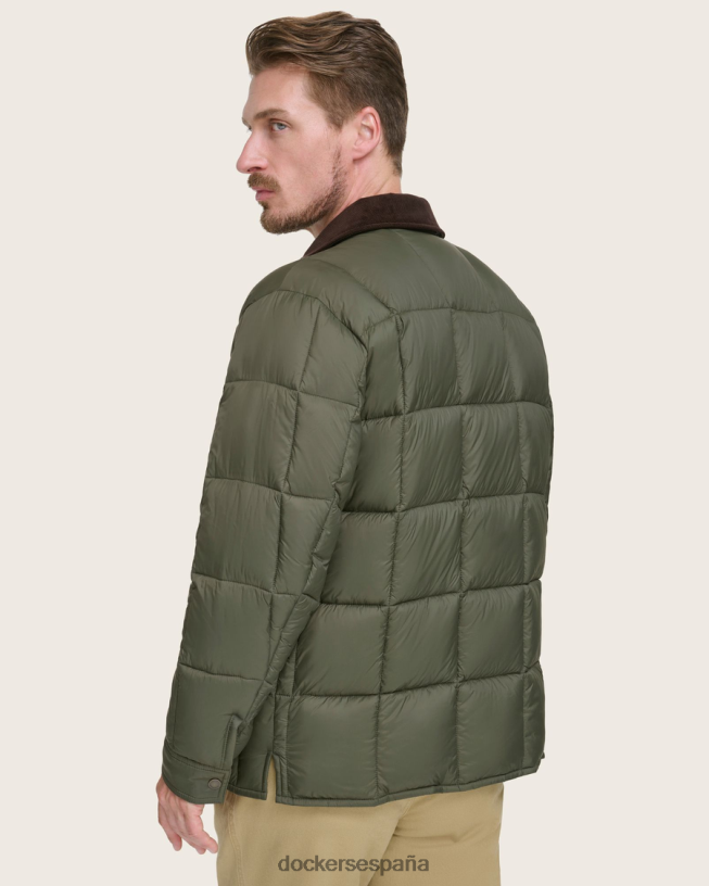 chaqueta acolchada de peso medio hombres Dockers bosque verde ropa 8F0406287