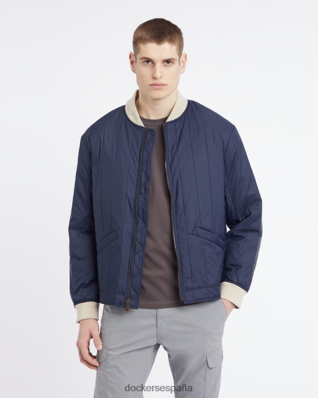 chaqueta bomber acolchada con canales de nailon reciclado hombres Dockers blazer azul marino - azul ropa 8F0406207