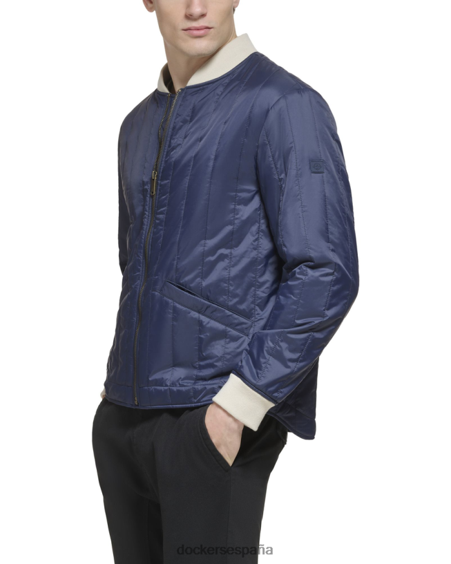 chaqueta bomber acolchada con canales de nailon reciclado hombres Dockers blazer azul marino - azul ropa 8F0406207