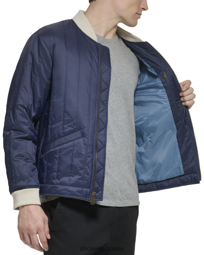 chaqueta bomber acolchada con canales de nailon reciclado hombres Dockers blazer azul marino - azul ropa 8F0406207