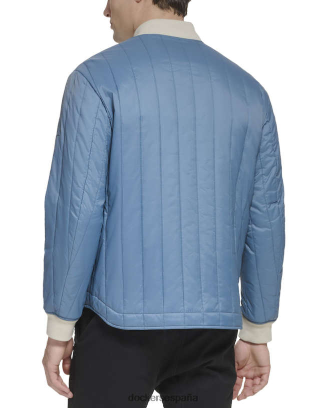 chaqueta bomber acolchada con canales de nailon reciclado hombres Dockers vista al mar - azul ropa 8F0406209