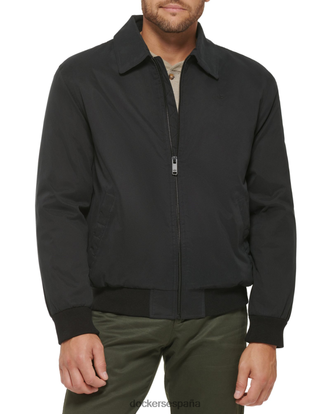 chaqueta bomber con cuello relajado de microsarga hombres Dockers negro ropa 8F0406352