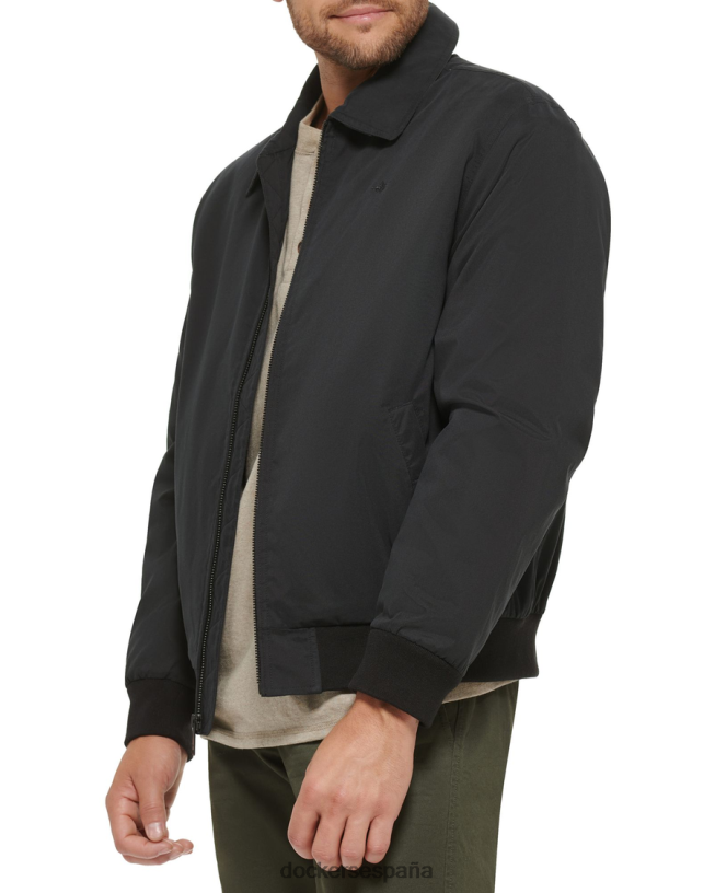 chaqueta bomber con cuello relajado de microsarga hombres Dockers negro ropa 8F0406352