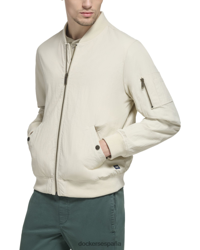 chaqueta bomber de nailon reciclado hombres Dockers Sáhara caqui ropa 8F0406214