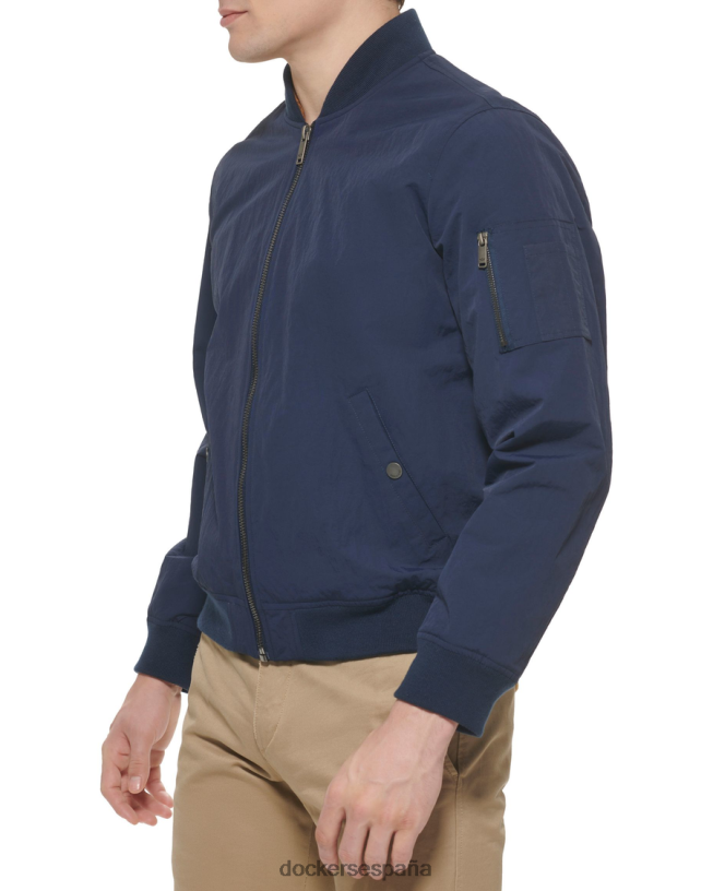 chaqueta bomber de nailon reciclado hombres Dockers blazer azul marino - azul ropa 8F0406212