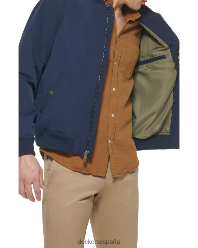 chaqueta bomber de nailon reciclado hombres Dockers blazer azul marino - azul ropa 8F0406212