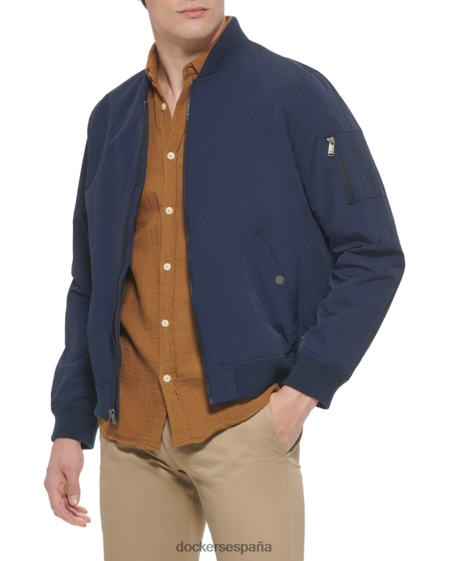 chaqueta bomber de nailon reciclado hombres Dockers blazer azul marino - azul ropa 8F0406212