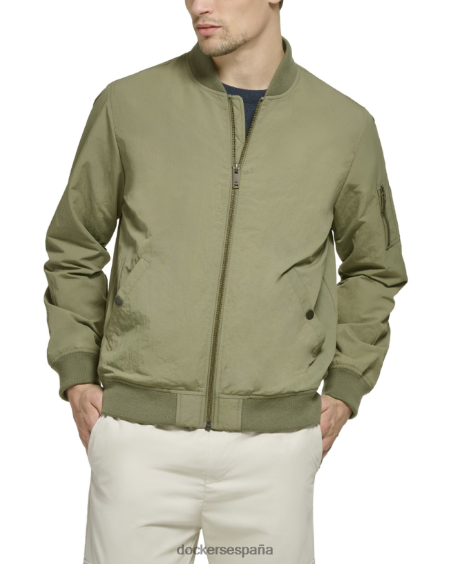 chaqueta bomber de nailon reciclado hombres Dockers camuflaje oliva - verde ropa 8F0406213