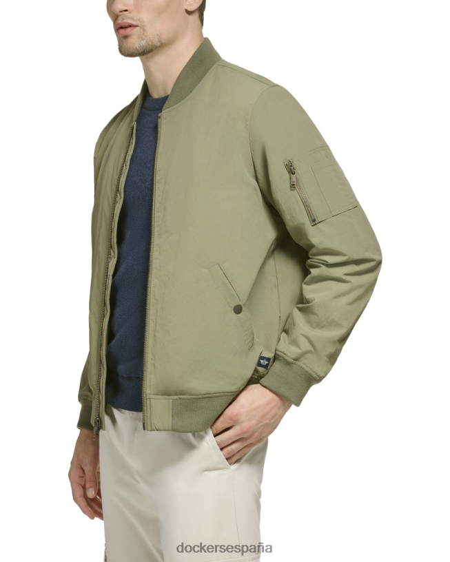 chaqueta bomber de nailon reciclado hombres Dockers camuflaje oliva - verde ropa 8F0406213