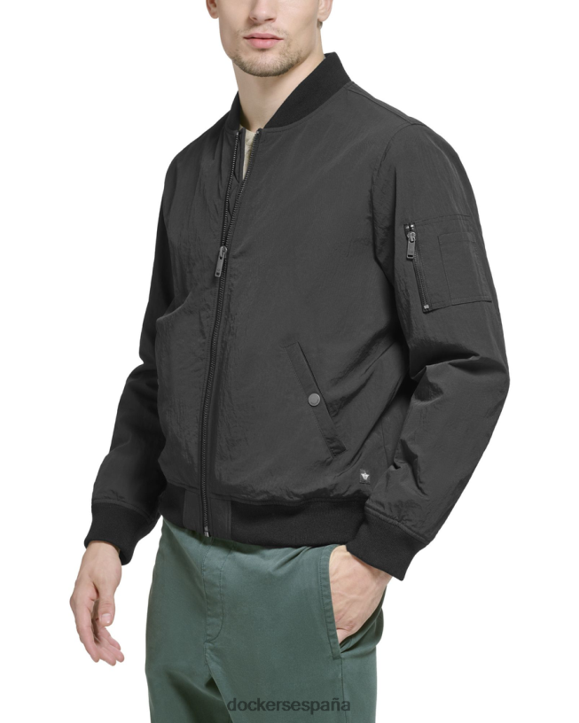 chaqueta bomber de nailon reciclado hombres Dockers negro ropa 8F0406211