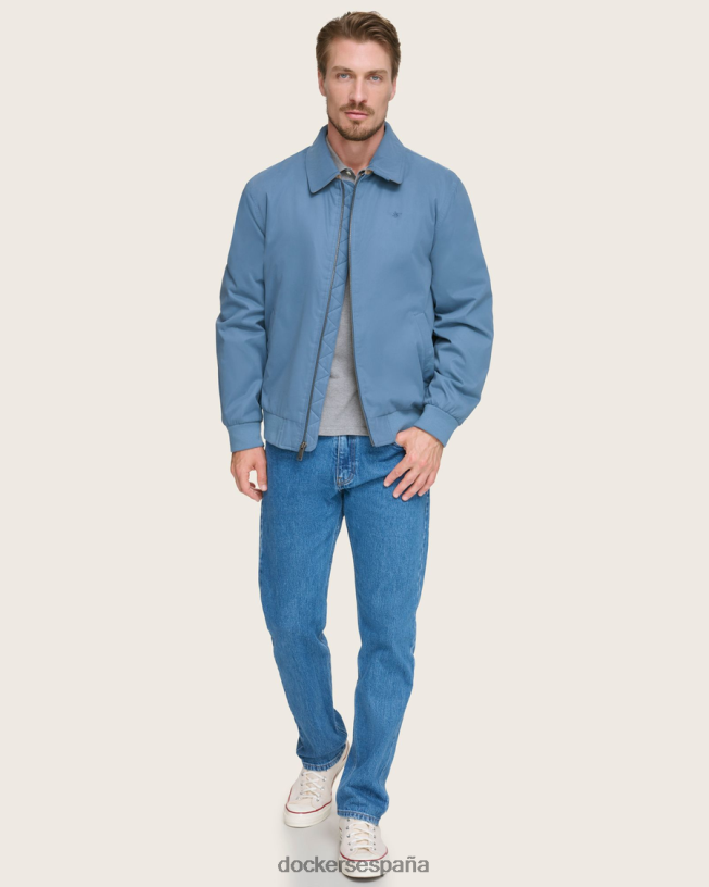 chaqueta bomber holgada de microsarga hombres Dockers azul ropa 8F0406320