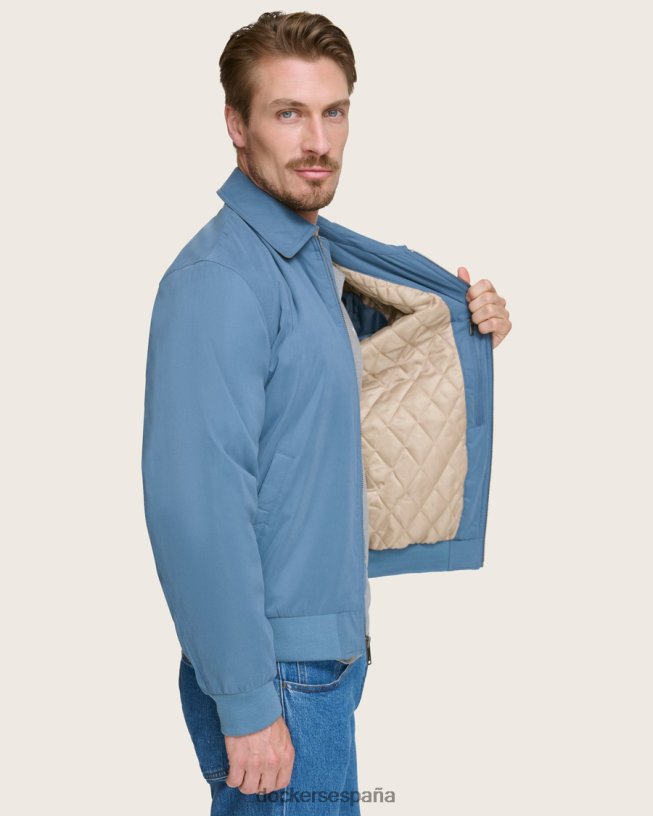 chaqueta bomber holgada de microsarga hombres Dockers azul ropa 8F0406320