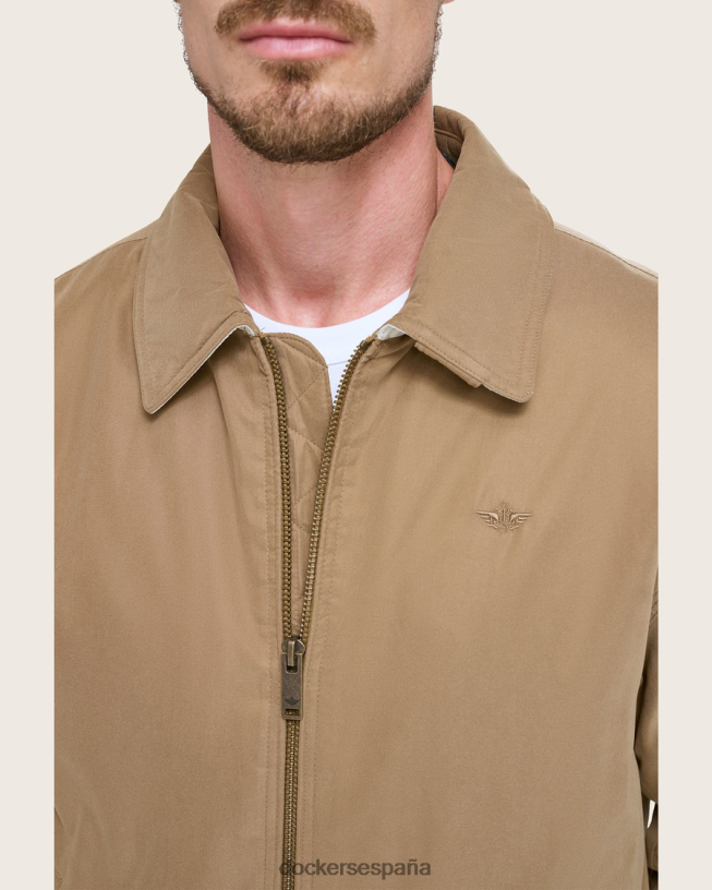 chaqueta bomber holgada de microsarga hombres Dockers marrón ropa 8F0406322