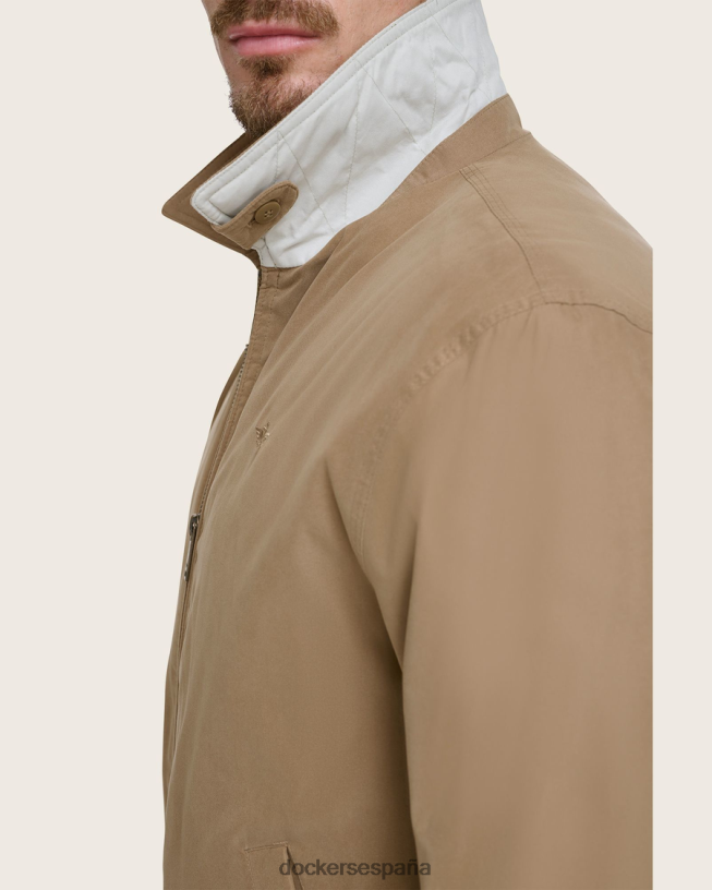 chaqueta bomber holgada de microsarga hombres Dockers marrón ropa 8F0406322