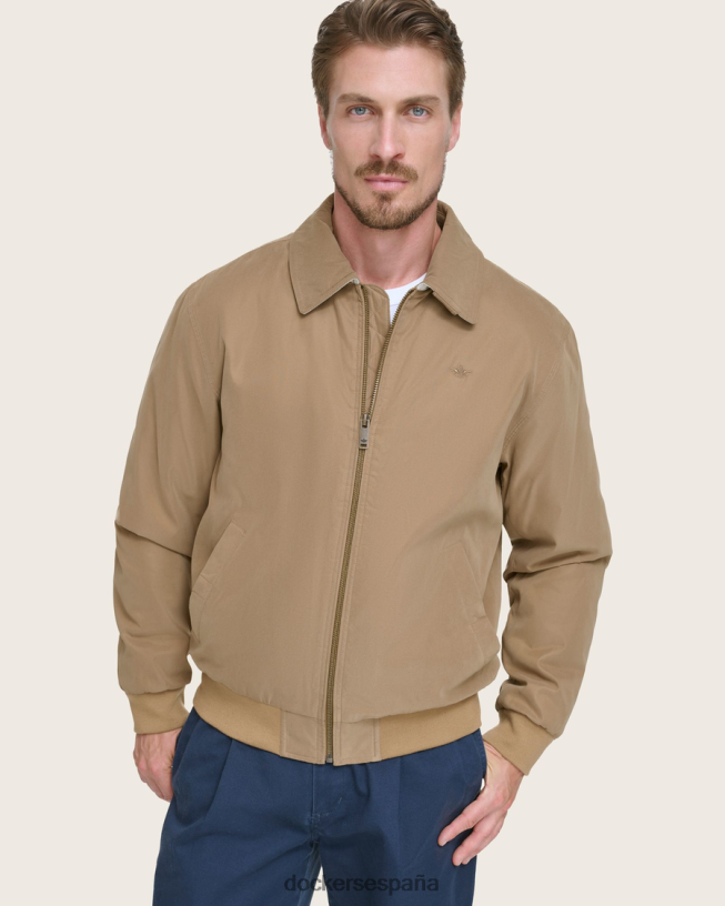 chaqueta bomber holgada de microsarga hombres Dockers marrón ropa 8F0406322