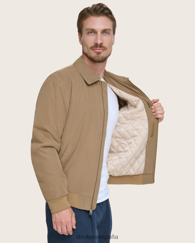 chaqueta bomber holgada de microsarga hombres Dockers marrón ropa 8F0406322