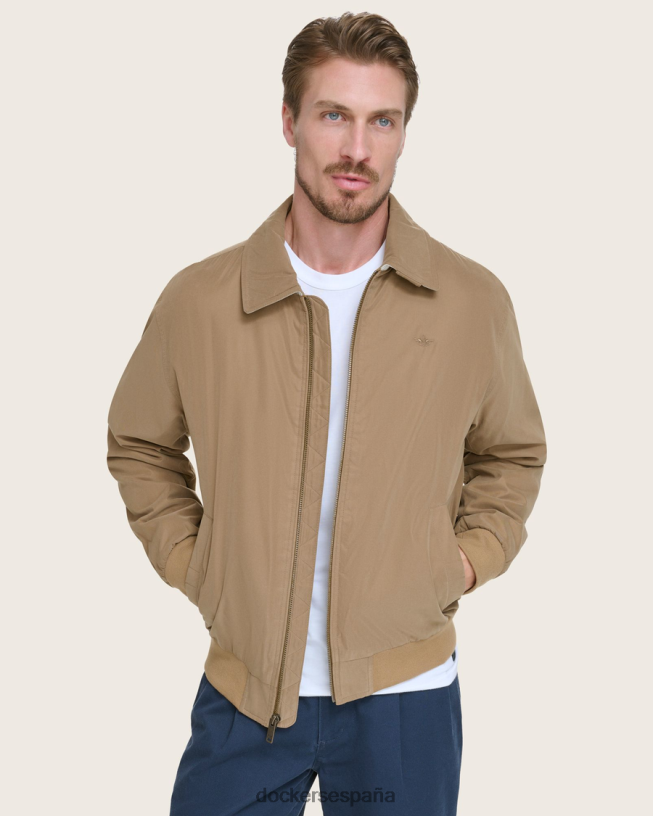 chaqueta bomber holgada de microsarga hombres Dockers marrón ropa 8F0406322