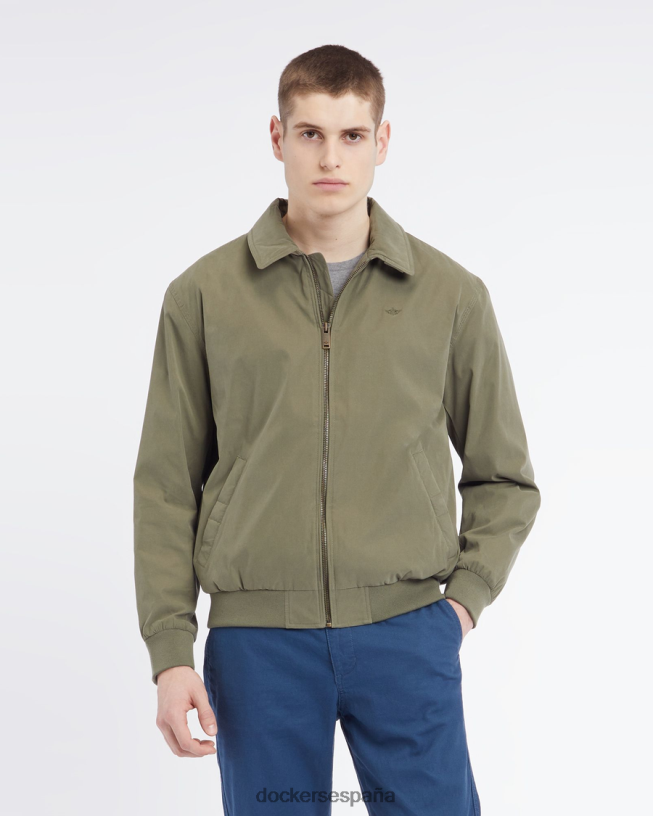 chaqueta bomber holgada de microsarga hombres Dockers verde oliva ropa 8F0406321